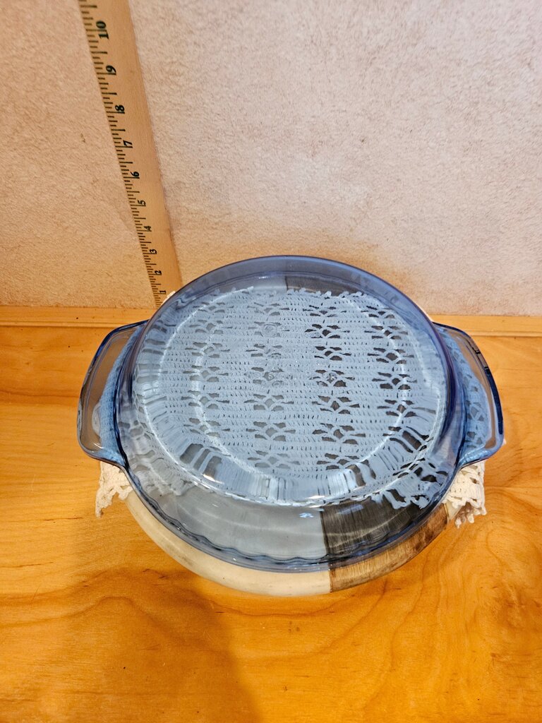 Vintage Cobalt Blue Pie Plate/Pan by Anchor Hocking, Vintage Glass Pie Plate