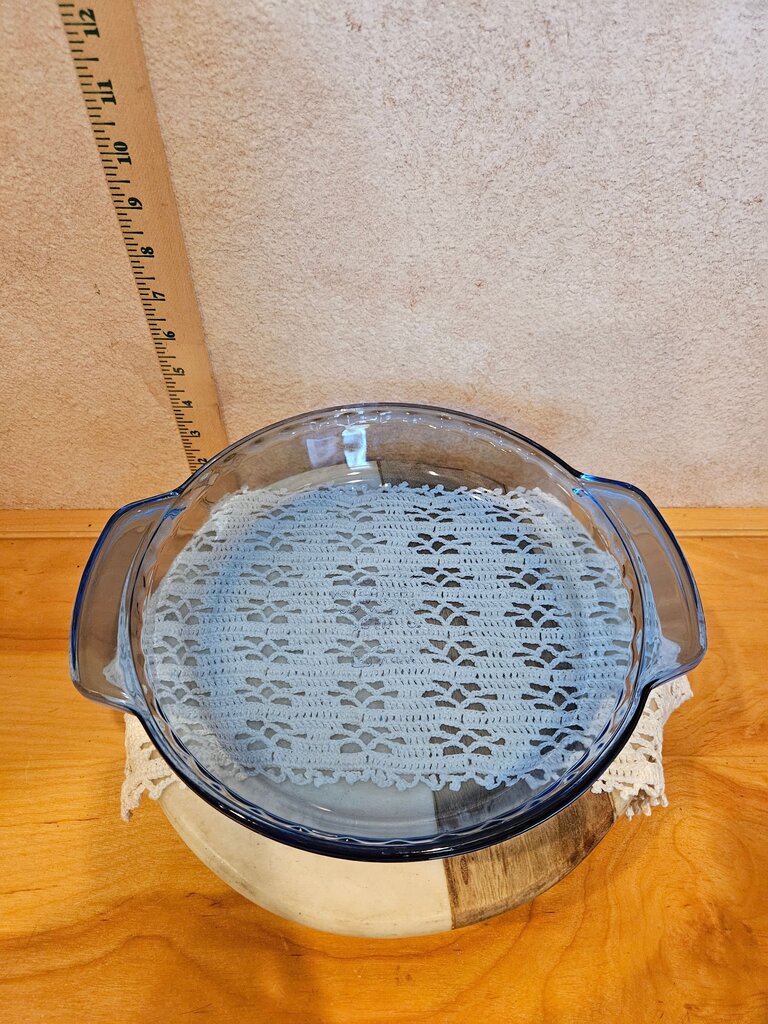 Vintage Cobalt Blue Pie Plate/Pan by Anchor Hocking, Vintage Glass Pie Plate