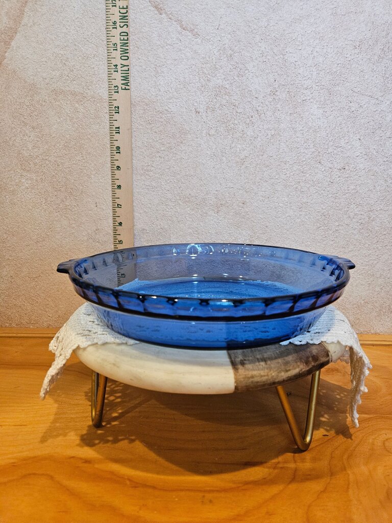 Vintage Cobalt Blue Pie Plate/Pan by Anchor Hocking, Vintage Glass Pie Plate