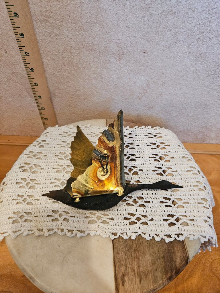 Vintage MCM Birds in Flight Wall Hangings, Mid Century Modern Flying Geese Art
