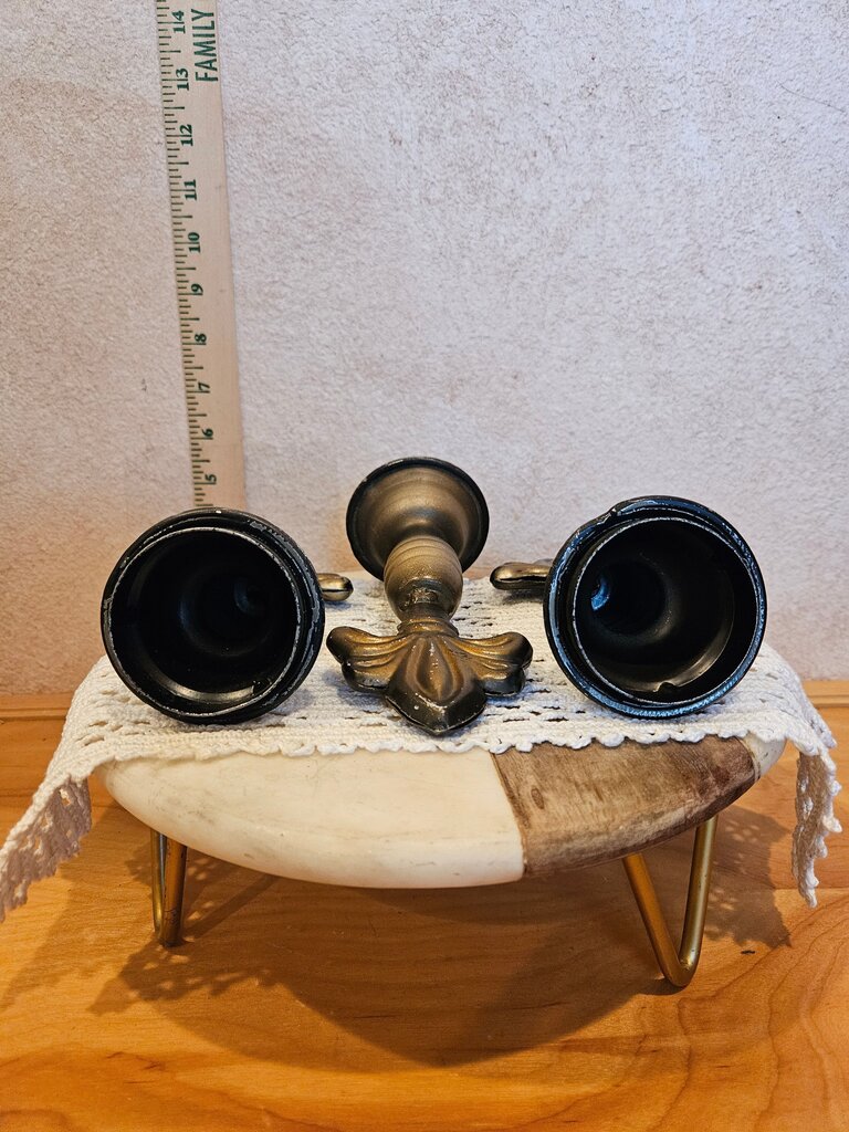 Set of 3 Fleur-de-Lis Candle Holders