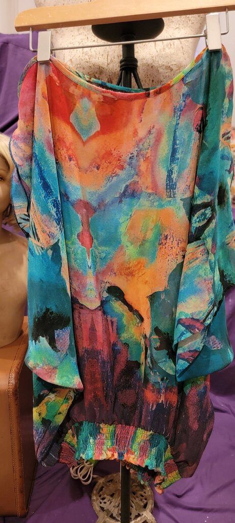 Multicolored Women’s Ruffled Top