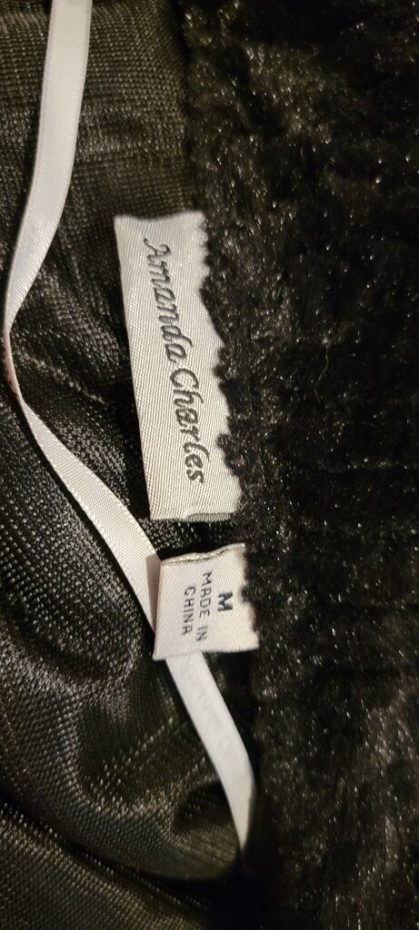 Amanda Charles Black Faux Fur Jacket
