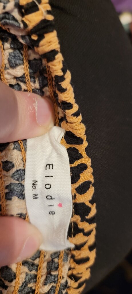 Elodie Women's Leopard Print Smocked Top