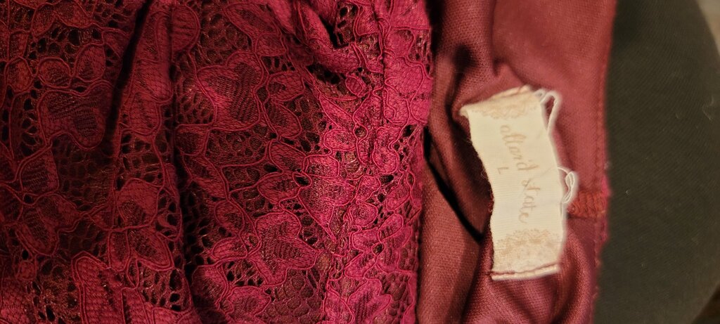 Alloyd Kate Burgundy Lace Dress