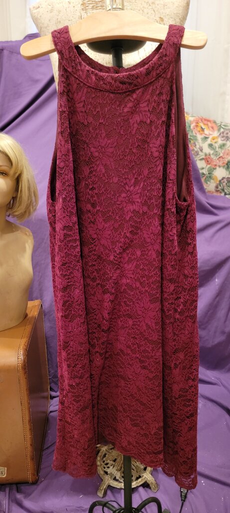Alloyd Kate Burgundy Lace Dress