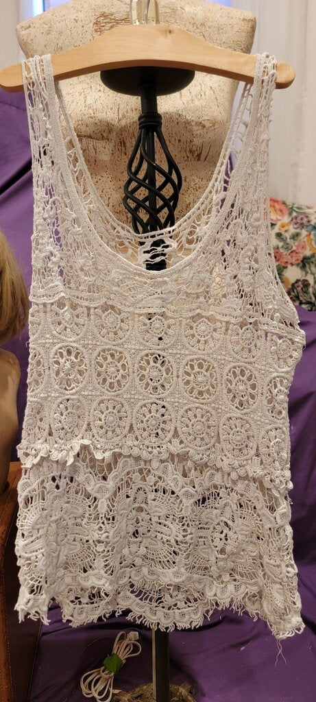White Lace Crochet Top