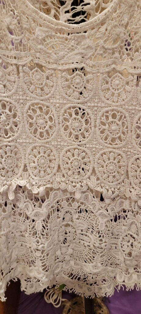 White Lace Crochet Top