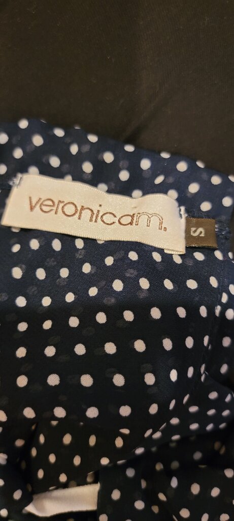 Veronica M. Navy Polka Dot Top
