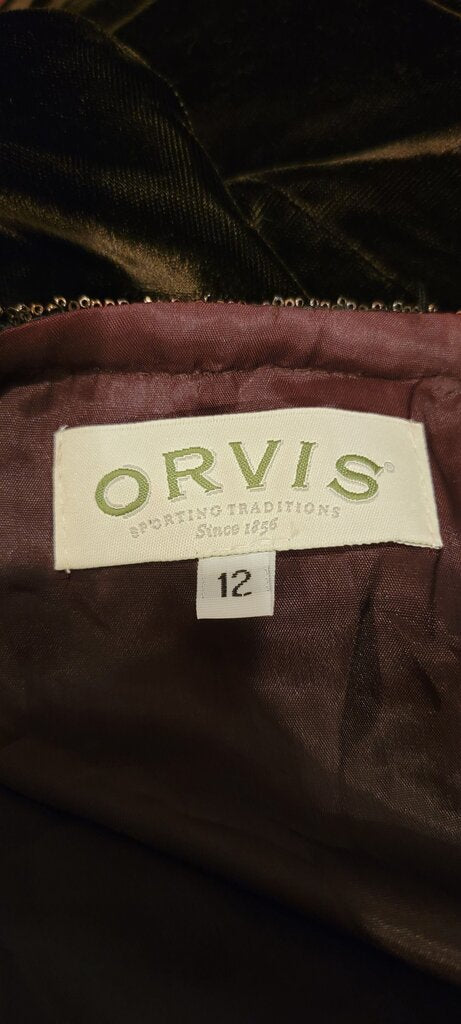 Orvis Vintage Black Velvet Vest