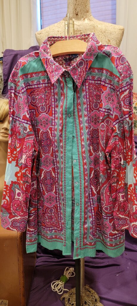 Colorful Patterned Women's Shirt