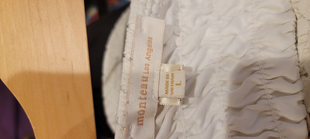 Monteau Women's White Smocked Top