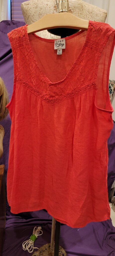Como Vintage Red Blouse