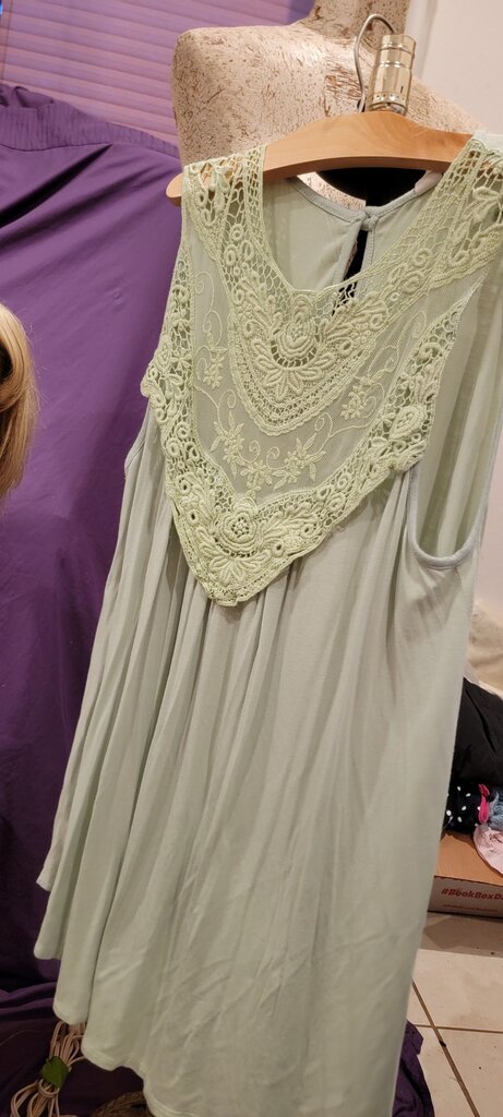 Flowy Mint Green Lace Top