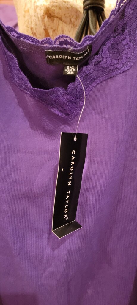 Carolyn Taylor Purple Lace Trim Camisole