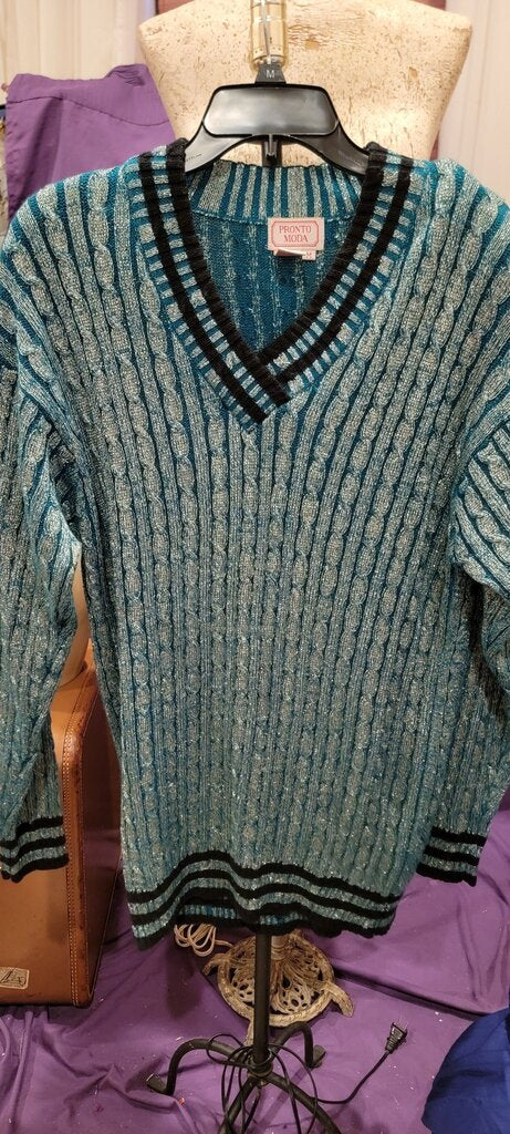 Pronto Moda Women's V-Neck Sweater