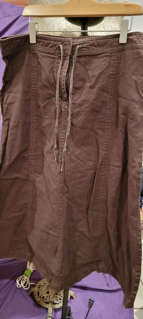 J. Crew Brown Linen Cotton Skirt