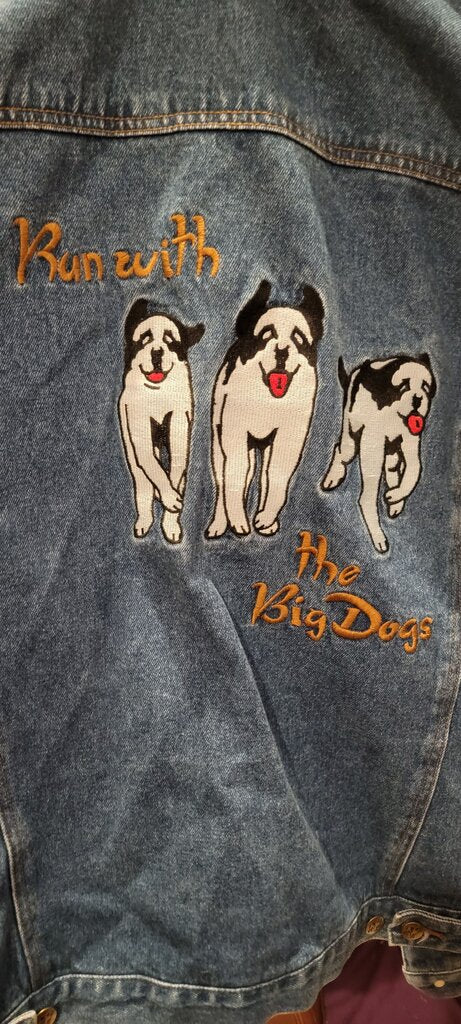Big Dogs Denim Jacket with Embroidered Design