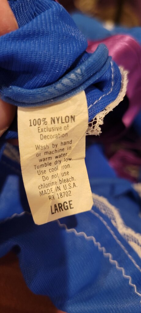 Nylon Nightgown with Lace Detail