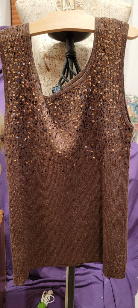 Lauren Michelle Brown Sequin Top