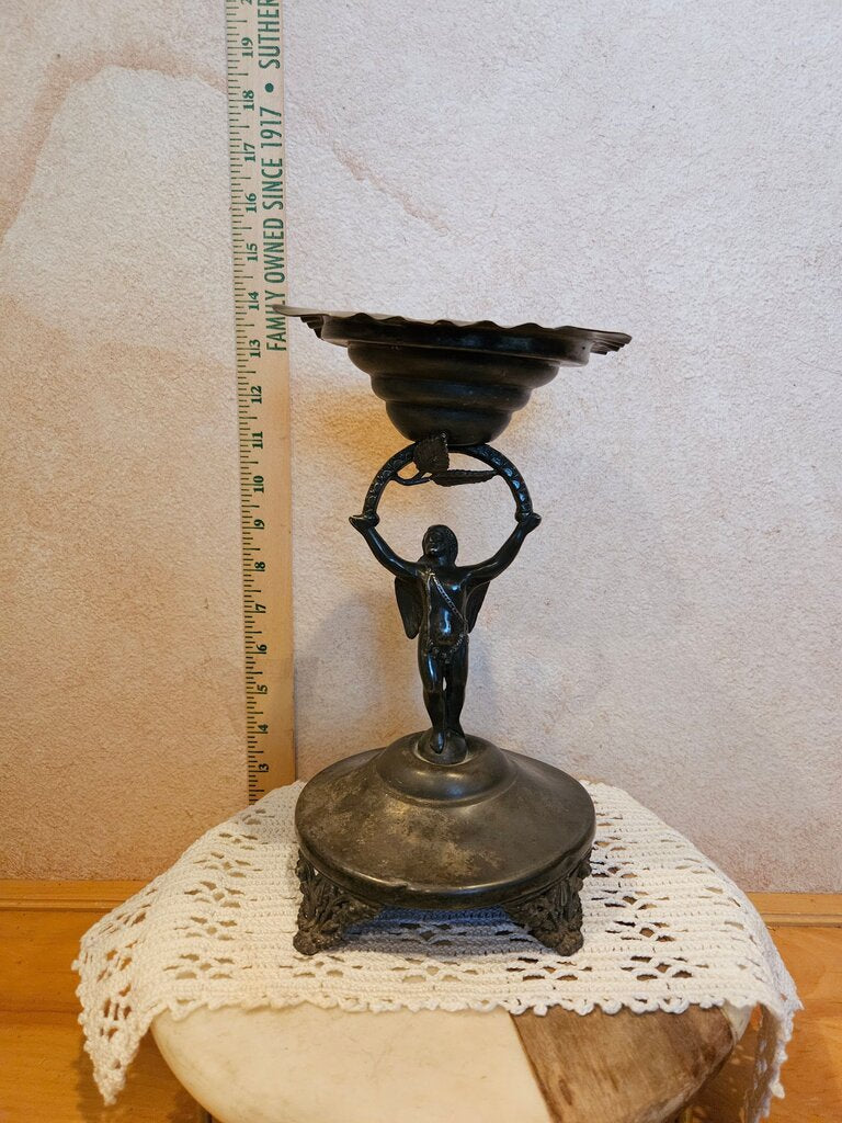 Vintage Art Deco Art Deco Elegant Angel Brides basket/ Trinket Bowl / candle riser / Ashtray
