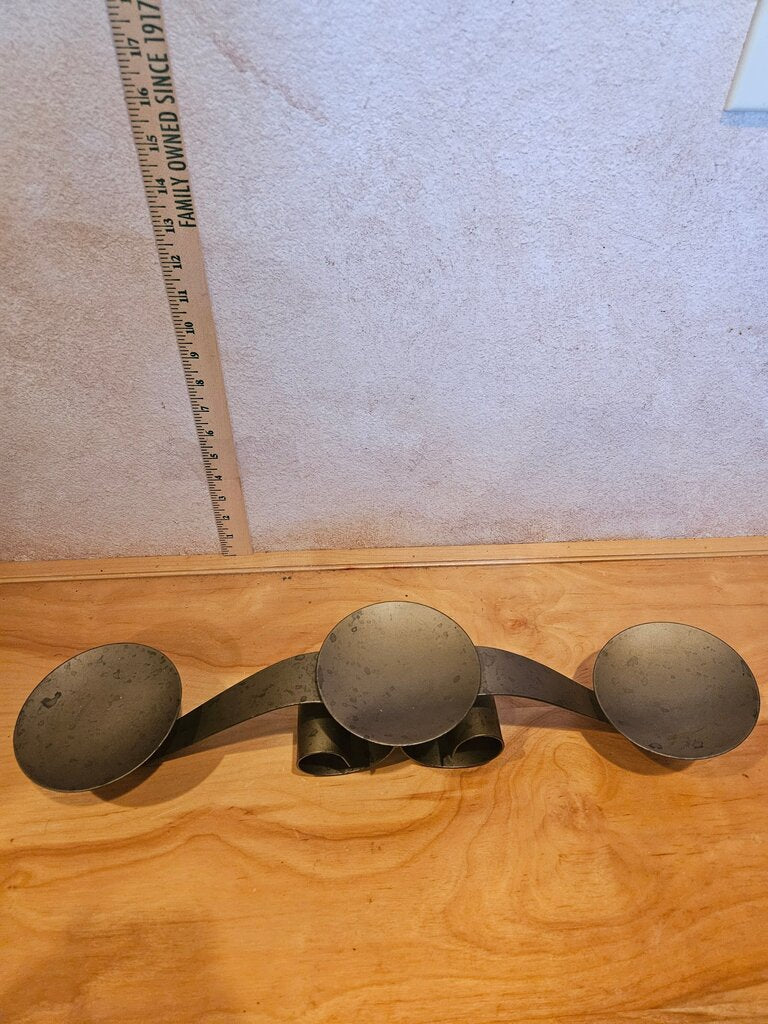 Vintage Brutalist Scroll Candle Holder/ Iron Candelstick Holder/ Mid Century Candle Holder
