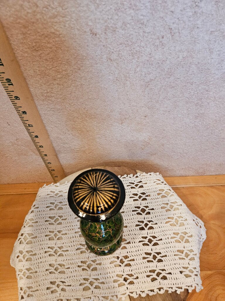 Vintage Hand Painted Kashmir Paper Mache Papier-mâché Candleholders
