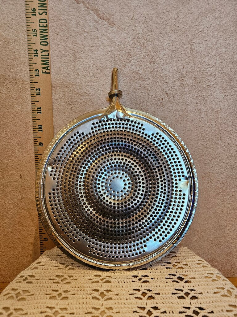 Mid Century Modern Wood Handled Metal Flame Diffuser for Gas Stovetop