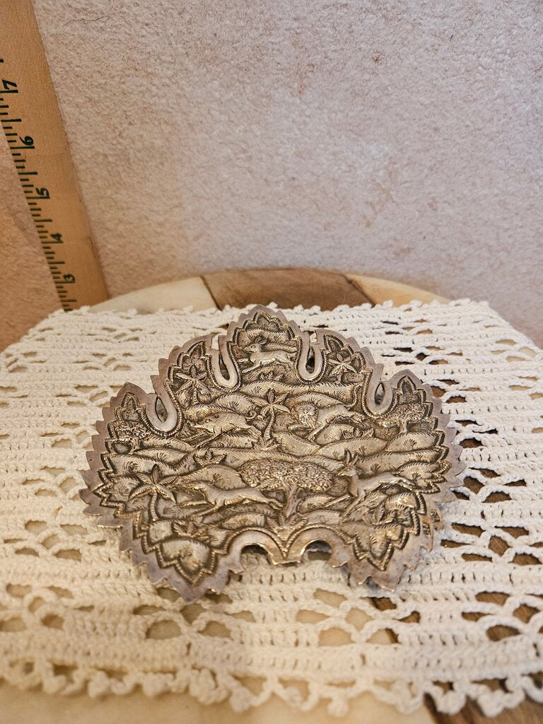 Decorative Silver Engraved Plate