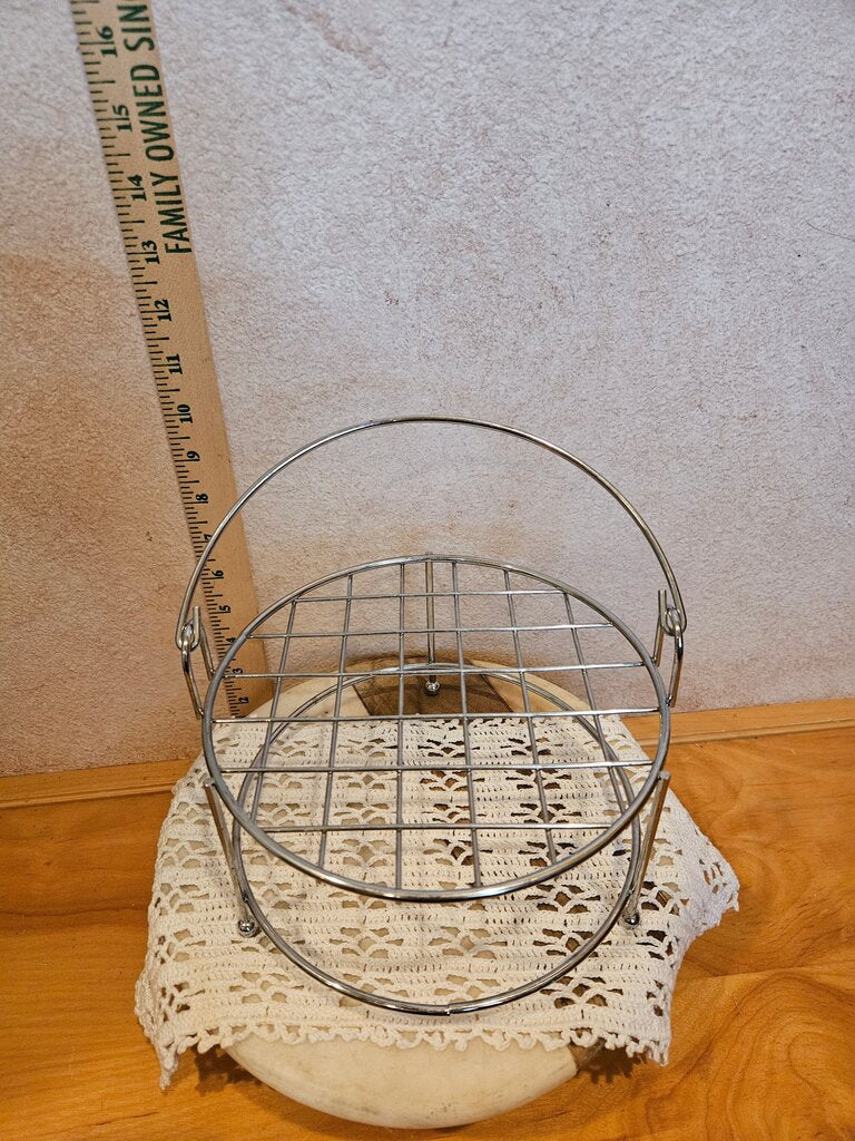 Vintage Wire Basket Stand Armada Art Wire Rack, 24 scissor holder etc