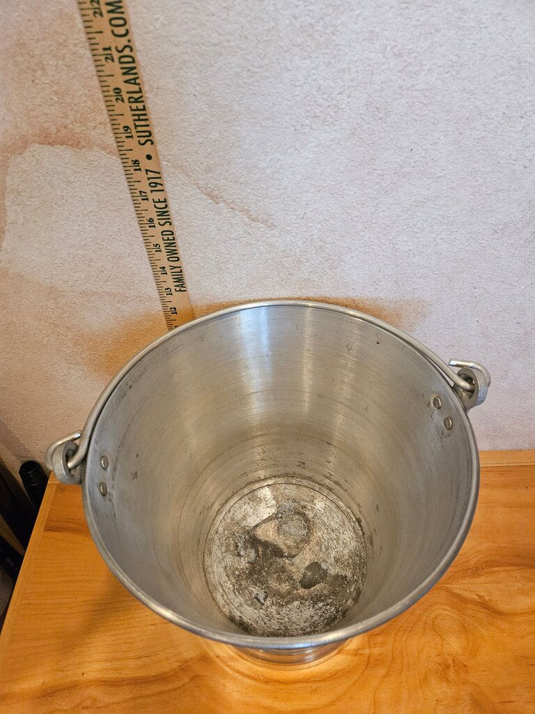 Oversized Vintage Aluminum Ice Bucket Wine Cooler barware porch party