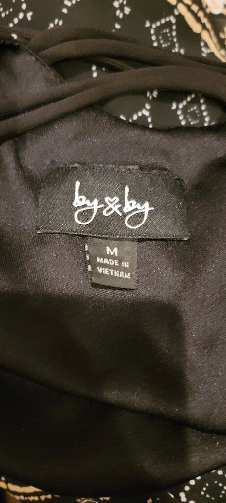 by&by Women's Black Spaghetti Strap Top