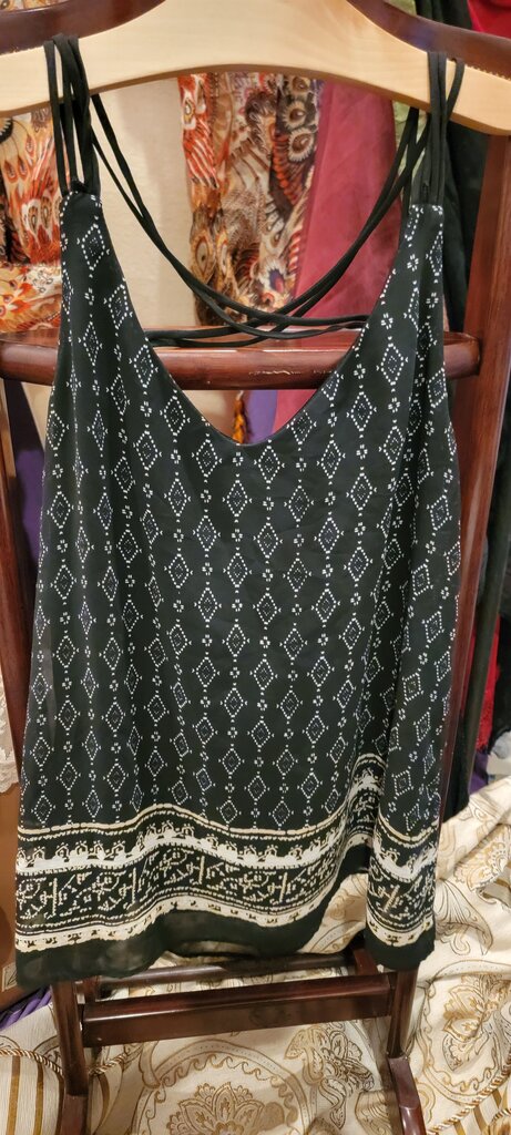 by&by Women's Black Spaghetti Strap Top
