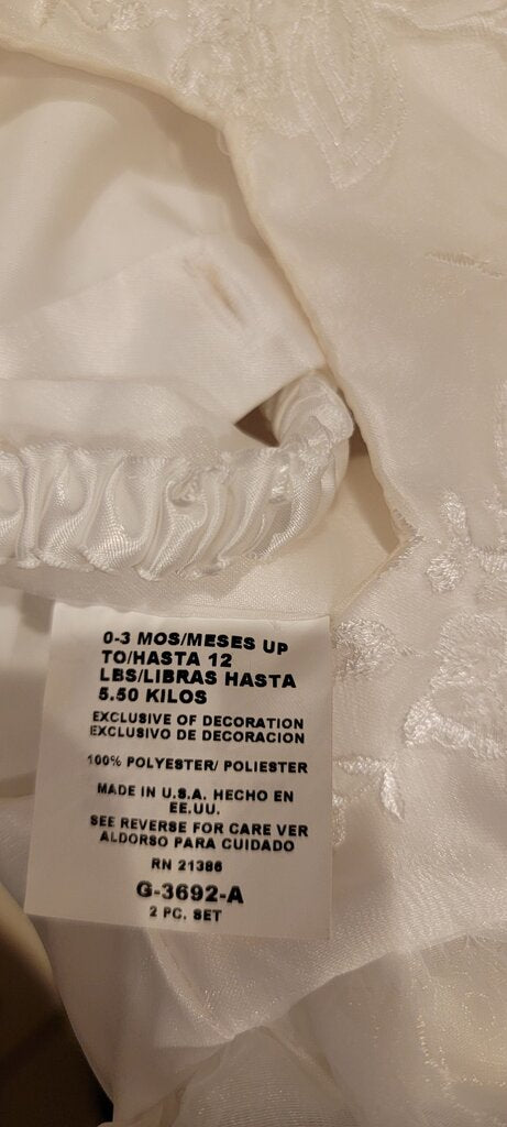Infant White Flower Girl Dress Set