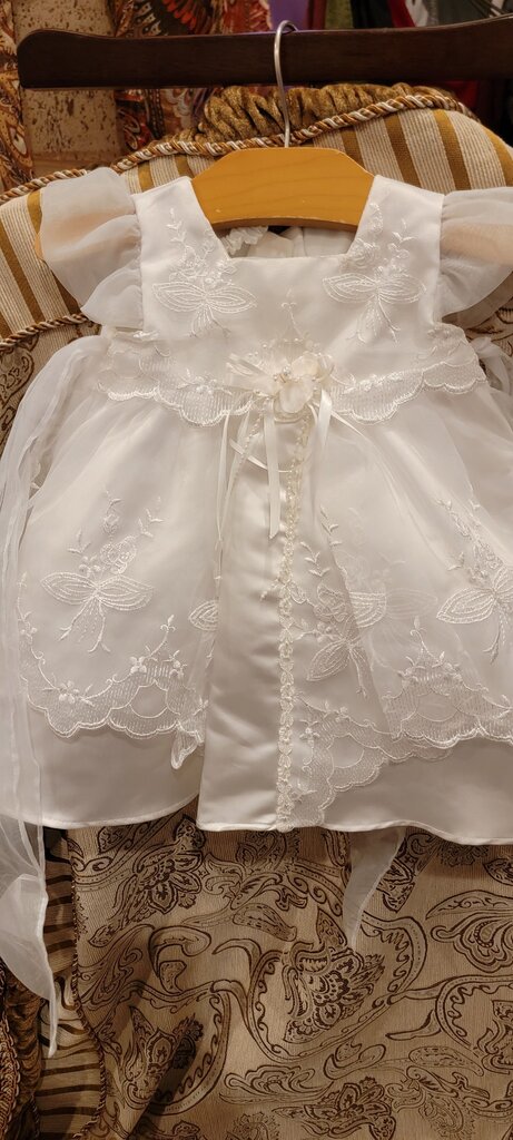 Infant White Flower Girl Dress Set
