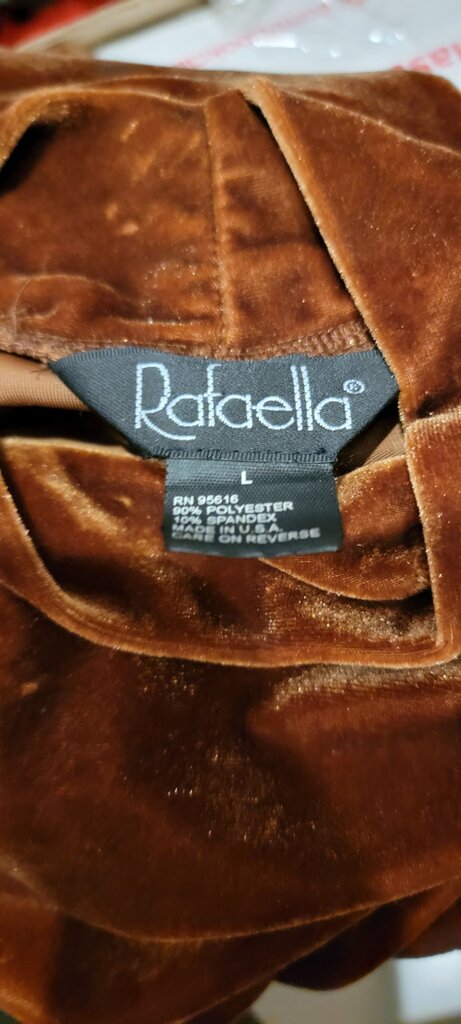 Rafaella Brown Velvet Top