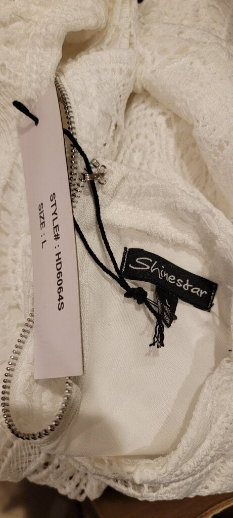 Shinestar White Lace Dress