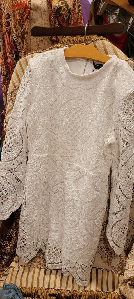 Shinestar White Lace Dress