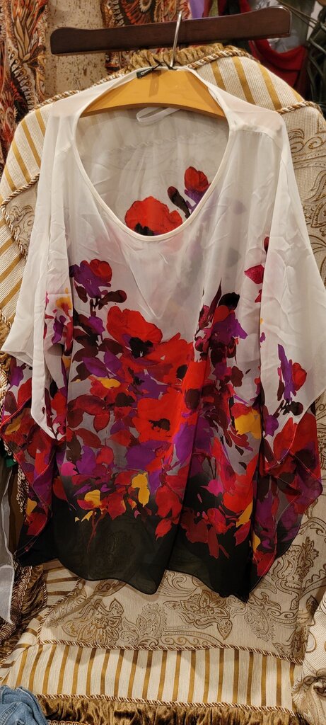Chaus Floral Sheer Top