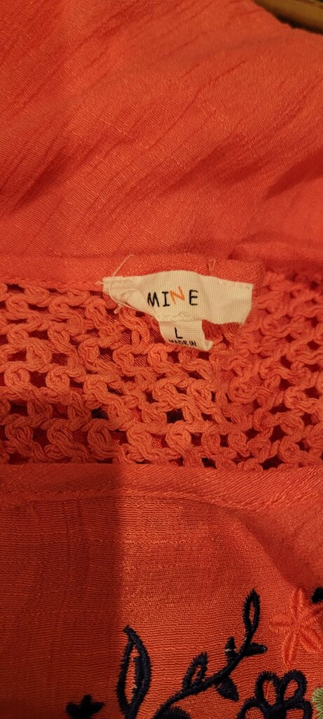 Embroidered Coral Tank Top