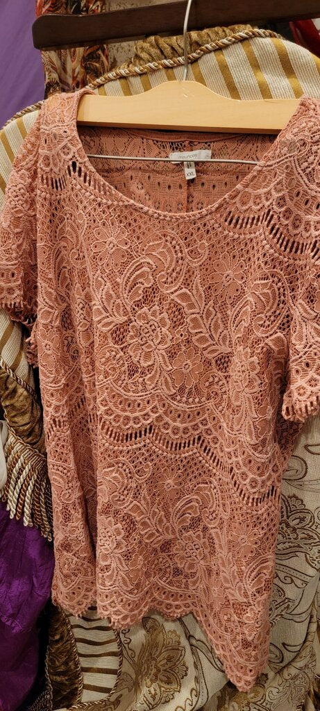 Maurices Pink Lace Top