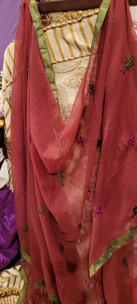 Embroidered Chiffon Dupatta Scarf