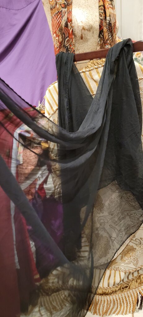 Black Sheer Scarf