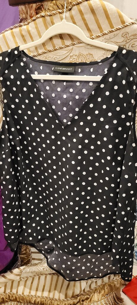 Lane Bryant Polka Dot Blouse