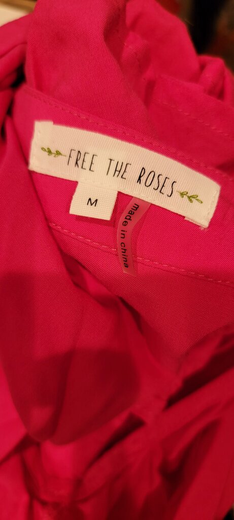 Free The Roses Pink Ruffle Blouse