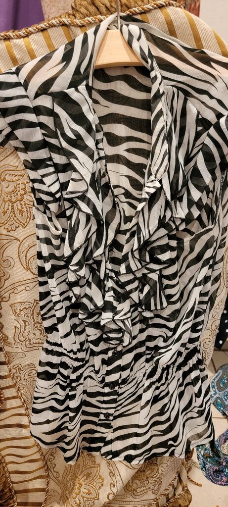 Isabella Rodriguez Zebra Print Blouse