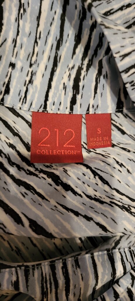 212 Collection Women's Blue and Black Striped Blouse