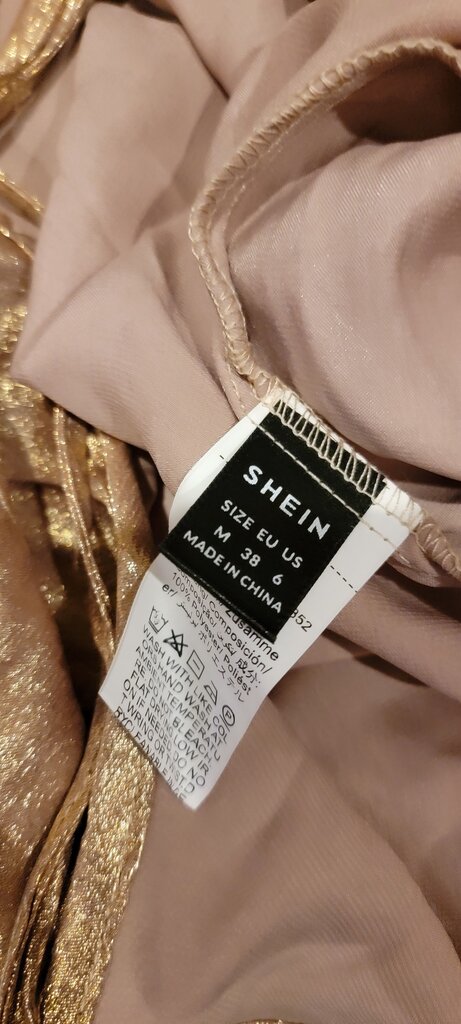 SHEIN Metallic V-Neck Cami Top
