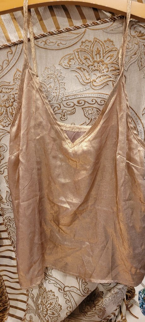 SHEIN Metallic V-Neck Cami Top