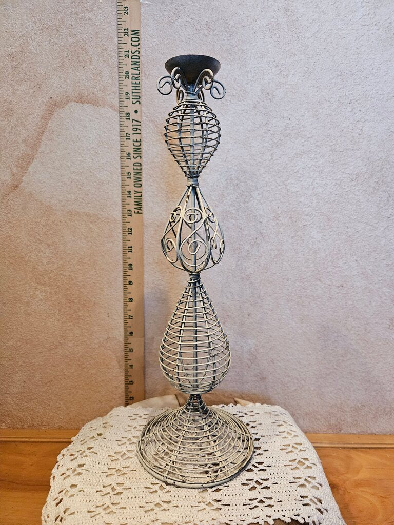 Mid Century Modern Decorative Black Wrought Iron Votive Decorative Metal Candle Holder